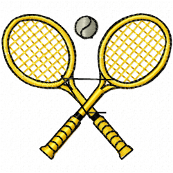 Tennis Embroidery Design 11
